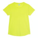 LADIES COOL T Electric Yellow, with your own design DTG printed on the front.
